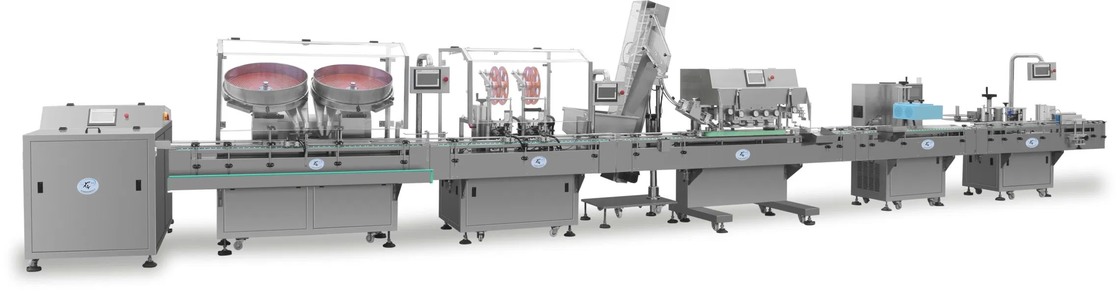 Wysokiej prędkości 380V automatyczna linia produkcyjna do napełniania butelek z roczną gwarancją i pojemnością 1000 sztuk/rok